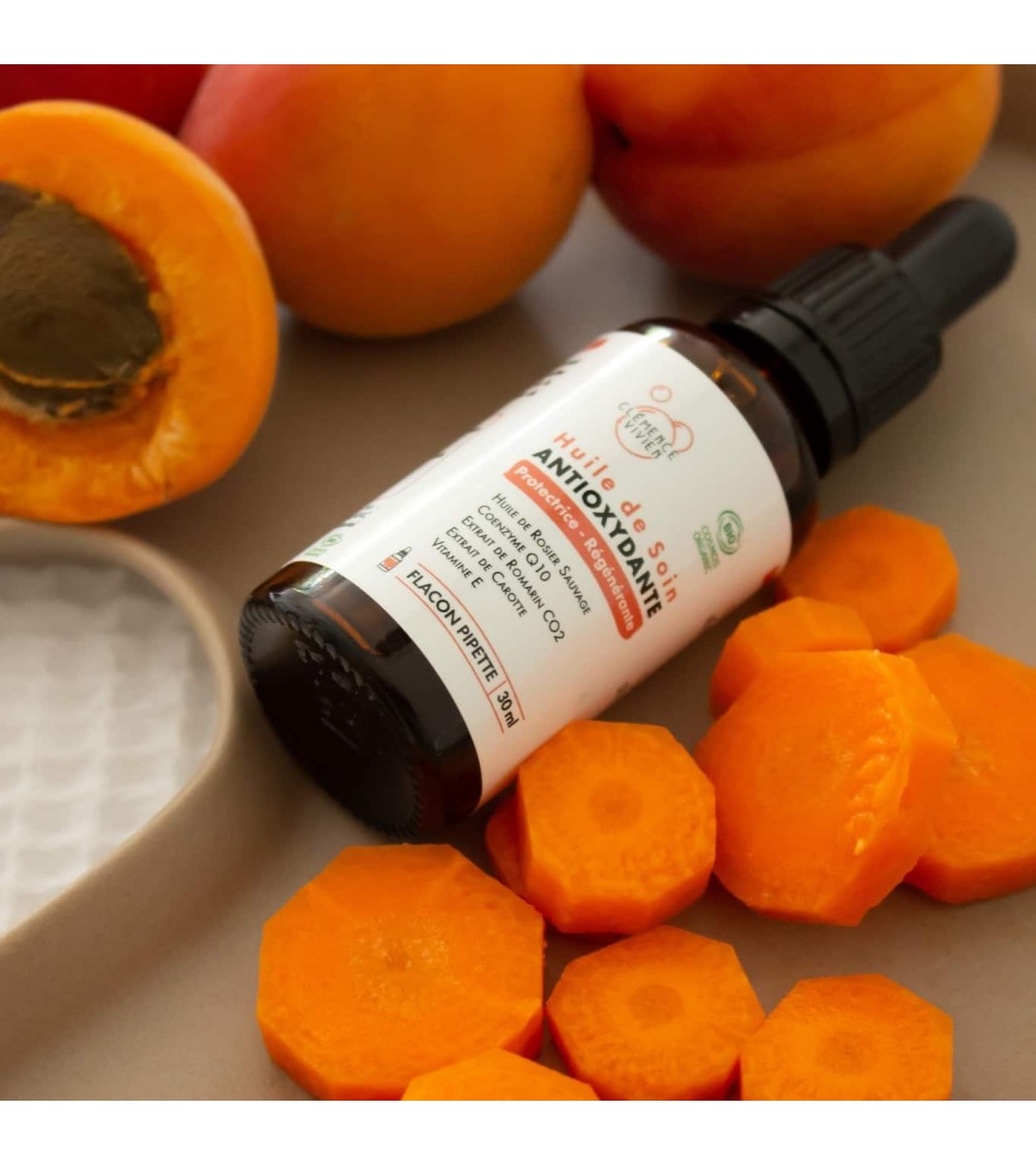Huile de soin antioxydante Clémence et Vivien cosmetique naturel de qualité vegan