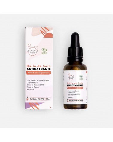 Olio antiossidante per la cura della pelle Clémence et Vivien cosmetici naturali cosmeci svizzeri