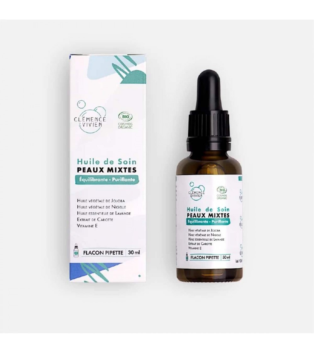Olio per la cura del viso - pelle mista Clémence et Vivien cosmetici naturali cosmeci svizzeri