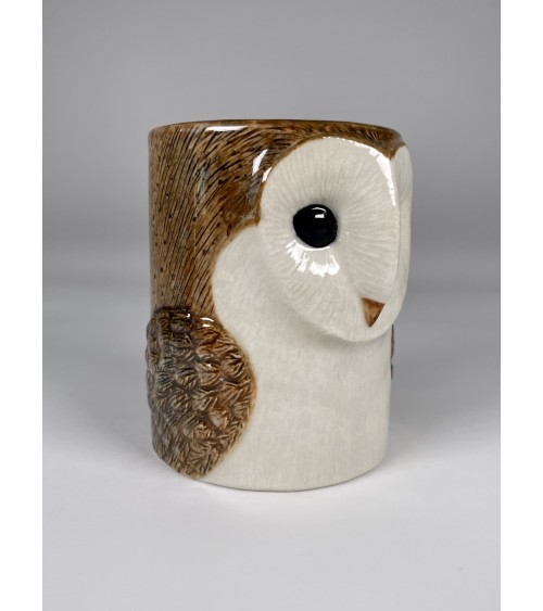 Barn Owl - Animal Pencil pot & Flower pot Quail Ceramics pretty pen pot holder cutlery toothbrush makeup brush