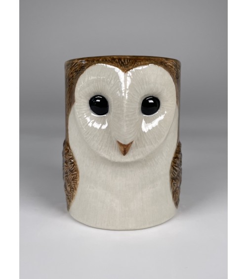 Barn Owl - Animal Pencil pot & Flower pot Quail Ceramics pretty pen pot holder cutlery toothbrush makeup brush