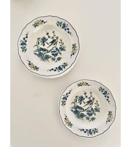 Villeroy & Boch Phoenix blau - Piatto fondo kitatori mobili Oggetto di design vintage svizzera