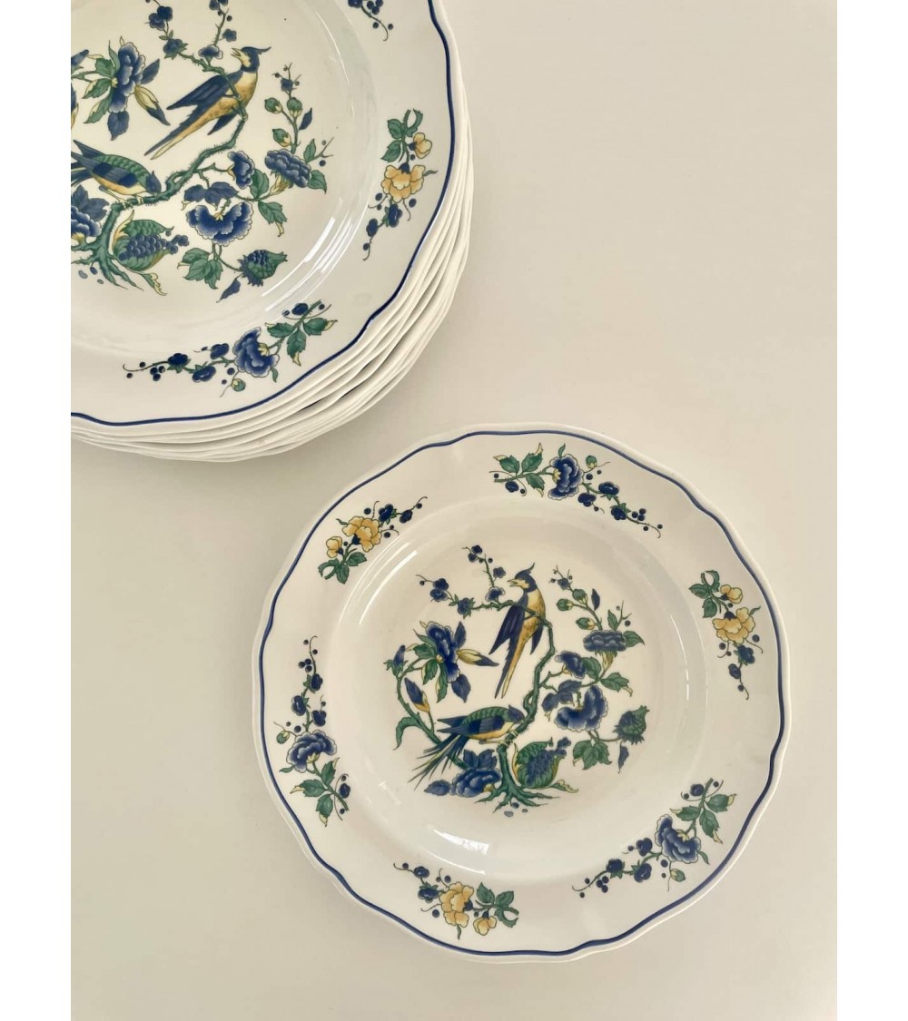 Villeroy & Boch Phoenix blau - Piatto fondo kitatori mobili Oggetto di design vintage svizzera