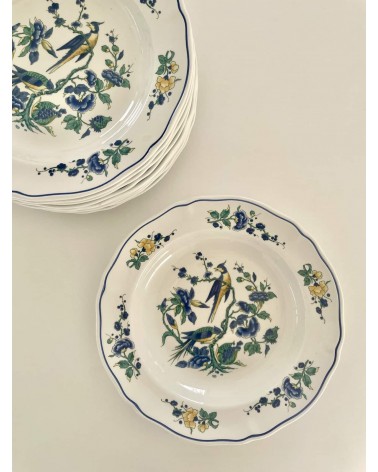 Villeroy & Boch Phoenix blau - Piatto fondo kitatori mobili Oggetto di design vintage svizzera