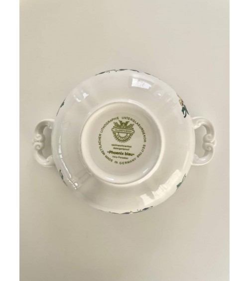 Villeroy & Boch Phoenix blau - Ciotola per zuppa con piattino kitatori mobili Oggetto di design vintage svizzera