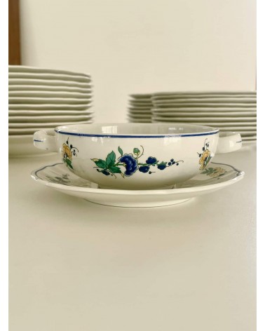 Villeroy & Boch Phoenix blau - Soup bowl with saucer kitatori switzerland vintage furniture design classics