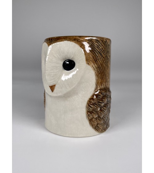 Barn Owl - Animal Pencil pot & Flower pot Quail Ceramics pretty pen pot holder cutlery toothbrush makeup brush