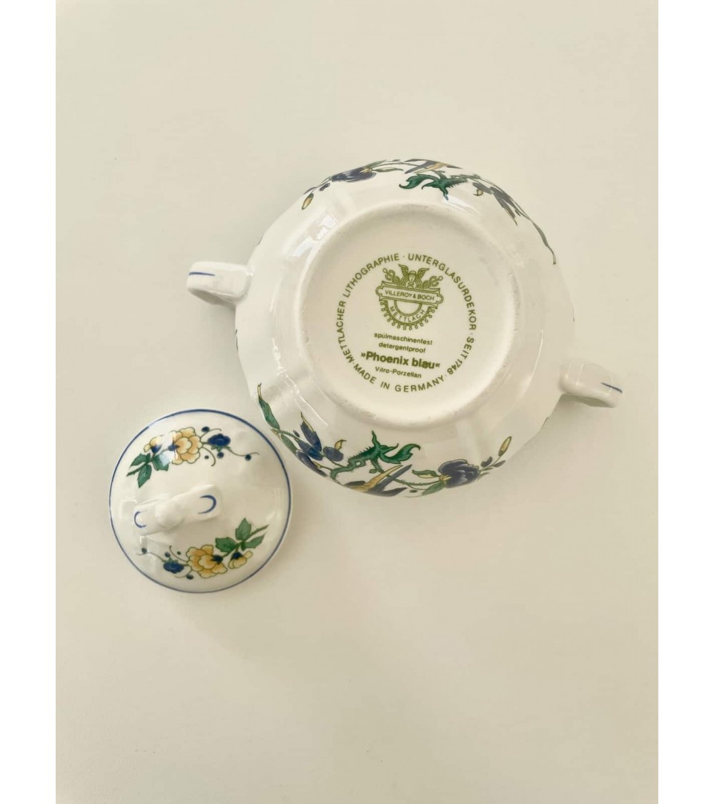 Villeroy & Boch Phoenix blau - Zuccheriera kitatori mobili Oggetto di design vintage svizzera