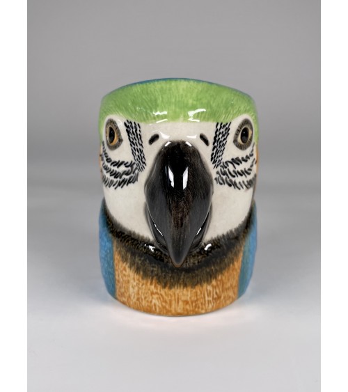 Parrot Macaw - Animal Pencil pot & Flower pot Quail Ceramics pretty pen pot holder cutlery toothbrush makeup brush