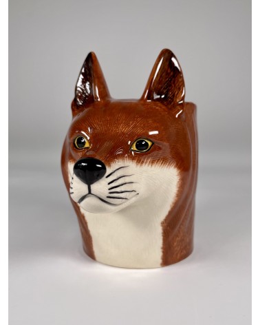 Fox - Animal Pencil pot & Flower pot Quail Ceramics pretty pen pot holder cutlery toothbrush makeup brush