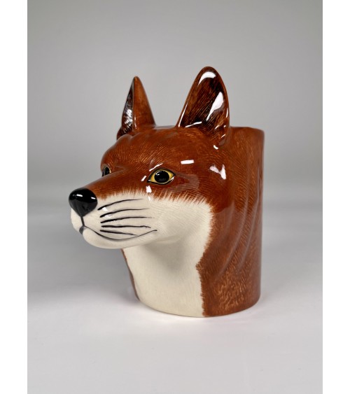 Fox - Animal Pencil pot & Flower pot Quail Ceramics pretty pen pot holder cutlery toothbrush makeup brush