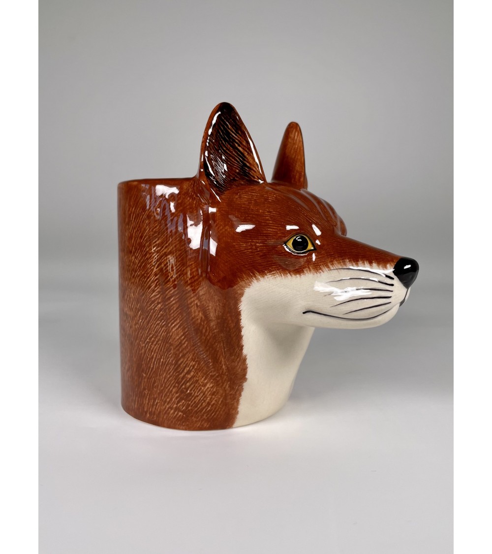 Fox - Animal Pencil pot & Flower pot Quail Ceramics pretty pen pot holder cutlery toothbrush makeup brush