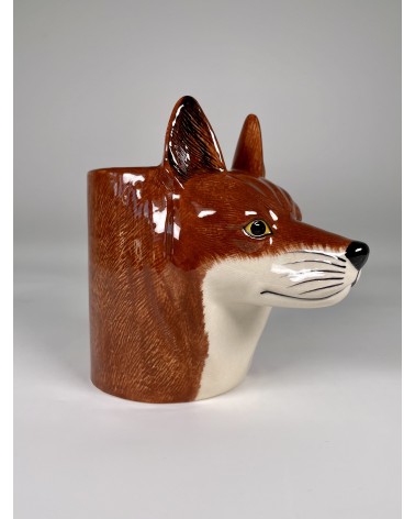 Fox - Animal Pencil pot & Flower pot Quail Ceramics pretty pen pot holder cutlery toothbrush makeup brush