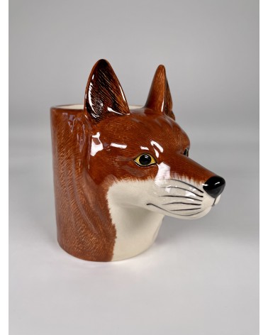 Fox - Animal Pencil pot & Flower pot Quail Ceramics pretty pen pot holder cutlery toothbrush makeup brush