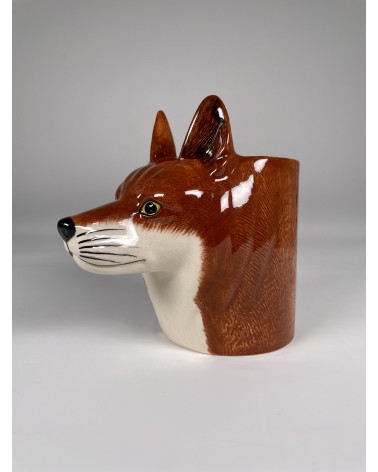Fox - Animal Pencil pot & Flower pot Quail Ceramics pretty pen pot holder cutlery toothbrush makeup brush