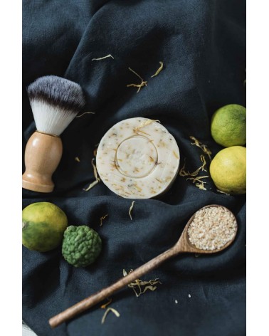 Sesam und Zitrusfrüchte - feste Bio Seife, Naturseife Saly Savons handgemachte Seifen Seifenstück Vegan natur natürliche seif...