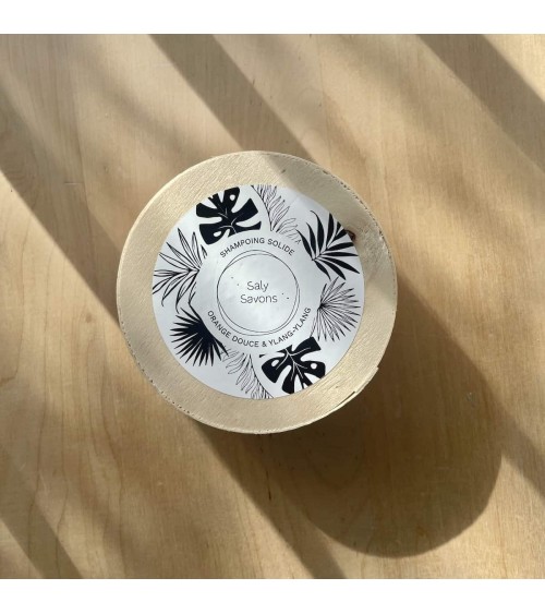 Orange douce Ylang-Ylang - Shampoing solide naturel Saly Savons meilleur doux sans bouteille emballage plastique