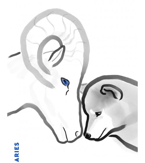 Birthday card horoscope - Aries Rice&Ink happy birthday wishes for a good friend congratulations cards