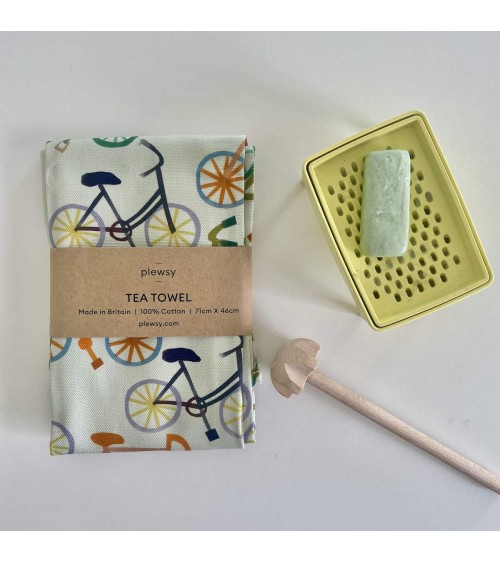 Vélo - Serviette de cuisine Plewsy torchon vaisselle qualité serviette haut de gamme beaux essuie main originaux