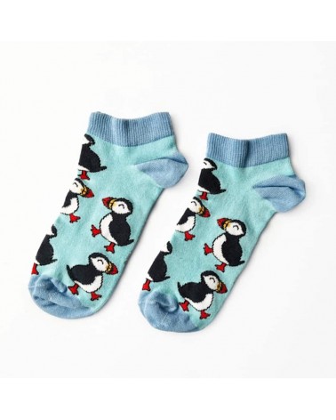 Rettet die Papageientaucher - Bambus Sneaker socken Bare Kind Socke lustige Damen Herren farbige coole socken mit motiv kaufen