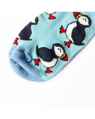 Save the Puffins - Bamboo ankle socks Bare Kind funny crazy cute cool best pop socks for women men