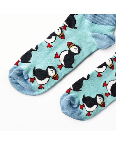 Save the Puffins - Bamboo ankle socks Bare Kind funny crazy cute cool best pop socks for women men