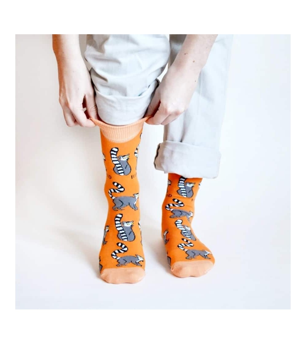 Save the Lemurs - Bamboo Socks Bare Kind funny crazy cute cool best pop socks for women men