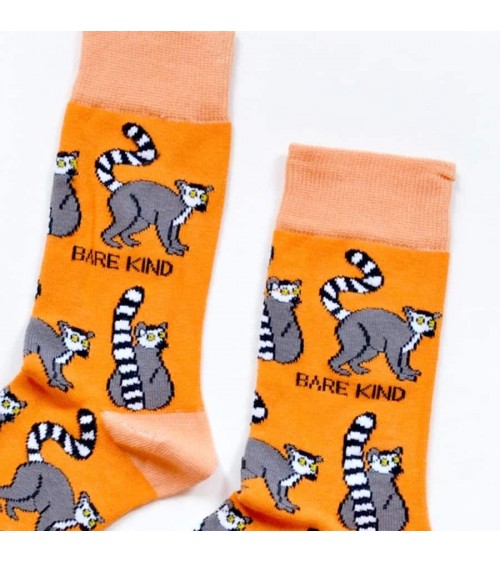 Sauvez les lémuriens - Chaussettes en bambou Bare Kind jolies chausset pour homme femme fantaisie drole originales