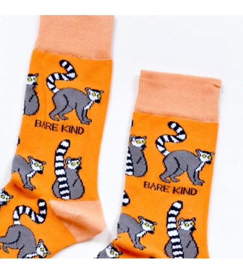 Rettet die Lemuren - Bambus Socken Bare Kind socke kuschelsocken für damen lustig herren farbige coole socken