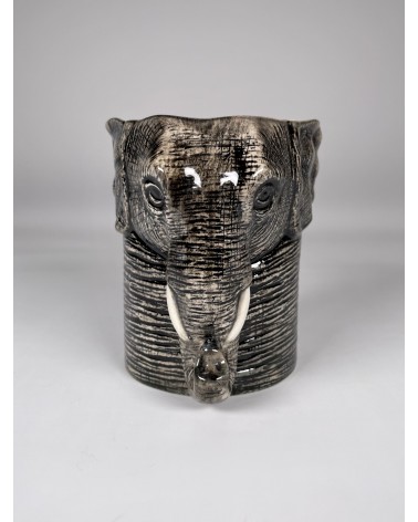 Elephant - Animal Pencil pot & Flower pot Quail Ceramics pretty pen pot holder cutlery toothbrush makeup brush