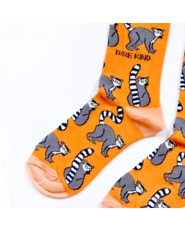 Rettet die Lemuren - Bambus Socken Bare Kind Socke lustige Damen Herren farbige coole socken mit motiv kaufen