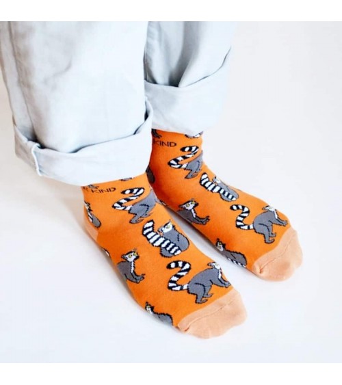 Save the Lemurs - Bamboo Socks Bare Kind funny crazy cute cool best pop socks for women men