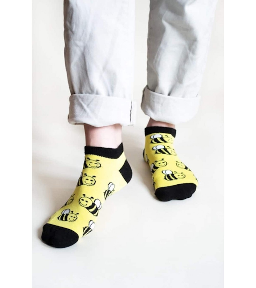 Sauvez les abeilles - Socquettes, chaussettes basses en bambou Bare Kind jolies pour femme originales pour homme chausset rig...