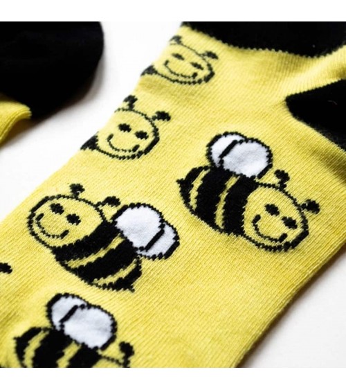 Sauvez les abeilles - Socquettes, chaussettes basses en bambou Bare Kind jolies pour femme originales pour homme chausset rig...