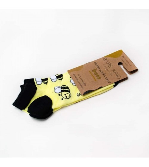 Sauvez les abeilles - Socquettes, chaussettes basses en bambou Bare Kind jolies pour femme originales pour homme chausset rig...