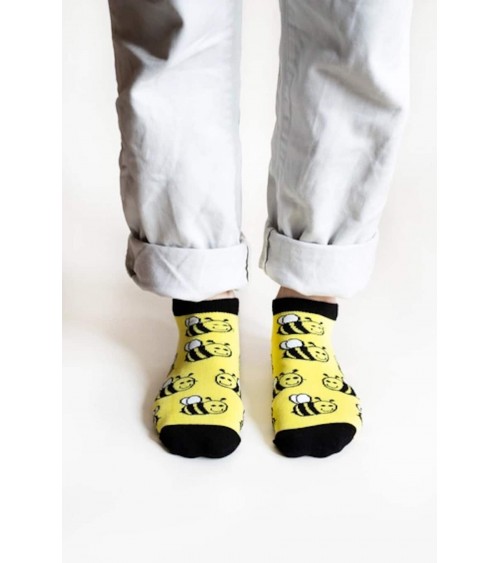 Sauvez les abeilles - Socquettes, chaussettes basses en bambou Bare Kind jolies pour femme originales pour homme chausset rig...