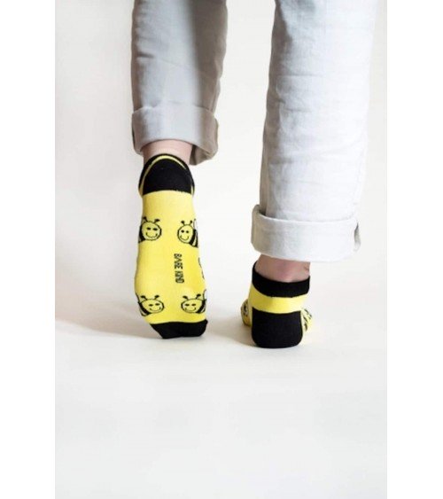 Sauvez les abeilles - Socquettes, chaussettes basses en bambou Bare Kind jolies pour femme originales pour homme chausset rig...