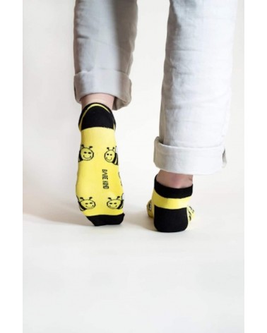 Sauvez les abeilles - Socquettes, chaussettes basses en bambou Bare Kind jolies pour femme originales pour homme chausset rig...