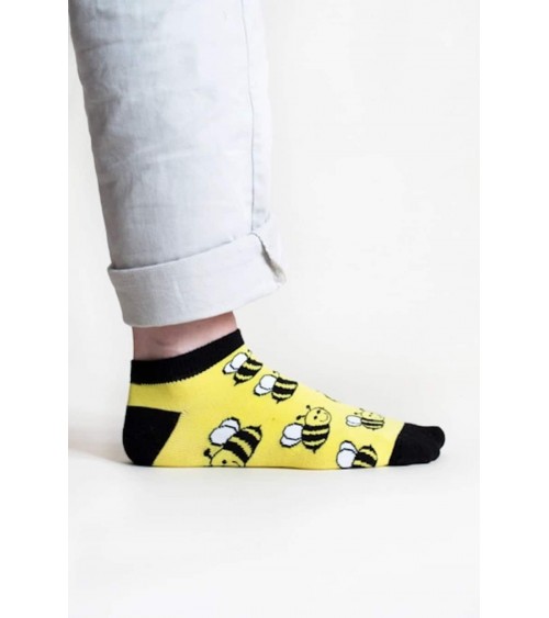 Sauvez les abeilles - Socquettes, chaussettes basses en bambou Bare Kind jolies pour femme originales pour homme chausset rig...