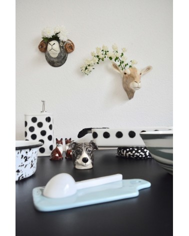 Vaso da Parete - Capra Toggenburg Quail Ceramics vasi eleganti per interni per fiori decorativi design kitatori svizzera