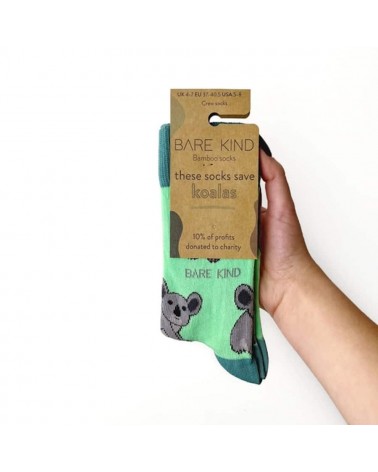 Sauvez les Koalas - Chaussettes en bambou Bare Kind jolies pour femme originales pour homme chausset rigolotes drole Suisse