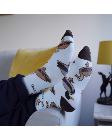 Sauvez les canards - Chaussettes en bambou Bare Kind jolies pour femme originales pour homme chausset rigolotes drole Suisse