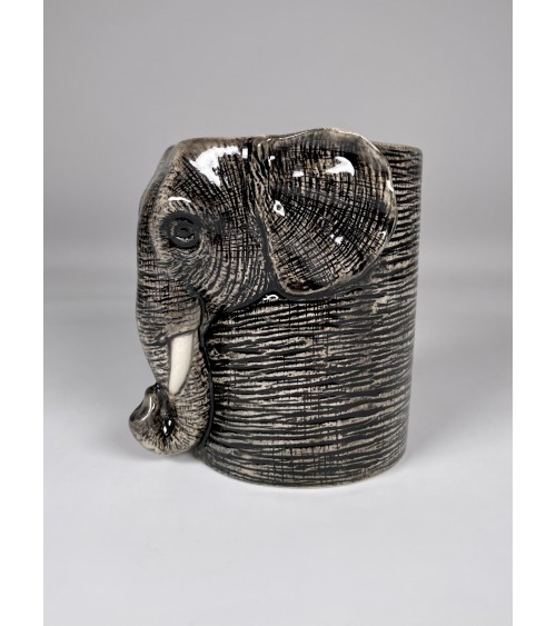 Elephant - Animal Pencil pot & Flower pot Quail Ceramics pretty pen pot holder cutlery toothbrush makeup brush