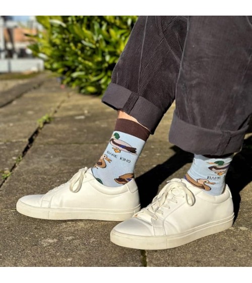 Save the ducks - Bamboo Socks Bare Kind funny crazy cute cool best pop socks for women men