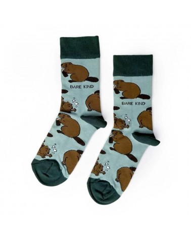 Save the Beavers - Bamboo Socks Bare Kind funny crazy cute cool best pop socks for women men