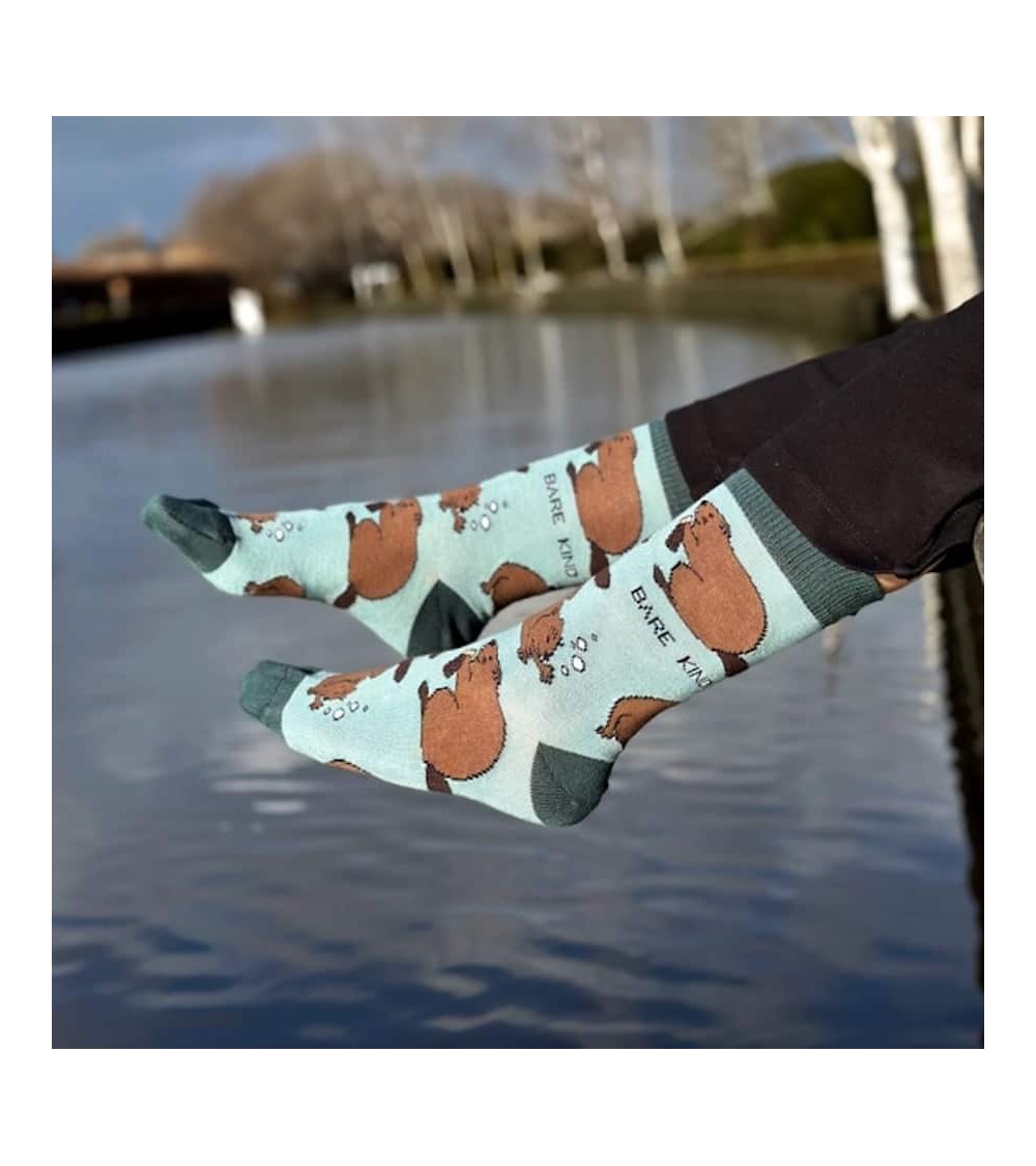 Save the Beavers - Bamboo Socks Bare Kind funny crazy cute cool best pop socks for women men