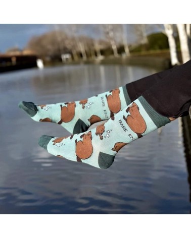 Save the Beavers - Bamboo Socks Bare Kind funny crazy cute cool best pop socks for women men