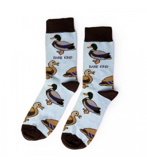 Save the ducks - Bamboo Socks Bare Kind funny crazy cute cool best pop socks for women men