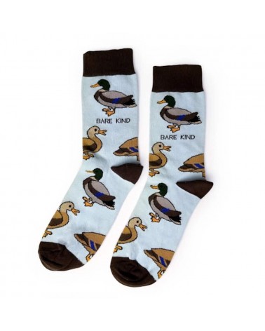 Save the ducks - Bamboo Socks Bare Kind funny crazy cute cool best pop socks for women men