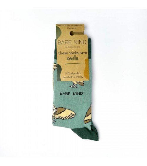 Save the Barn Owls - Bamboo Socks Bare Kind funny crazy cute cool best pop socks for women men